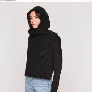 100% Cashmere Hooded Layering Bib- The Cashmere Project